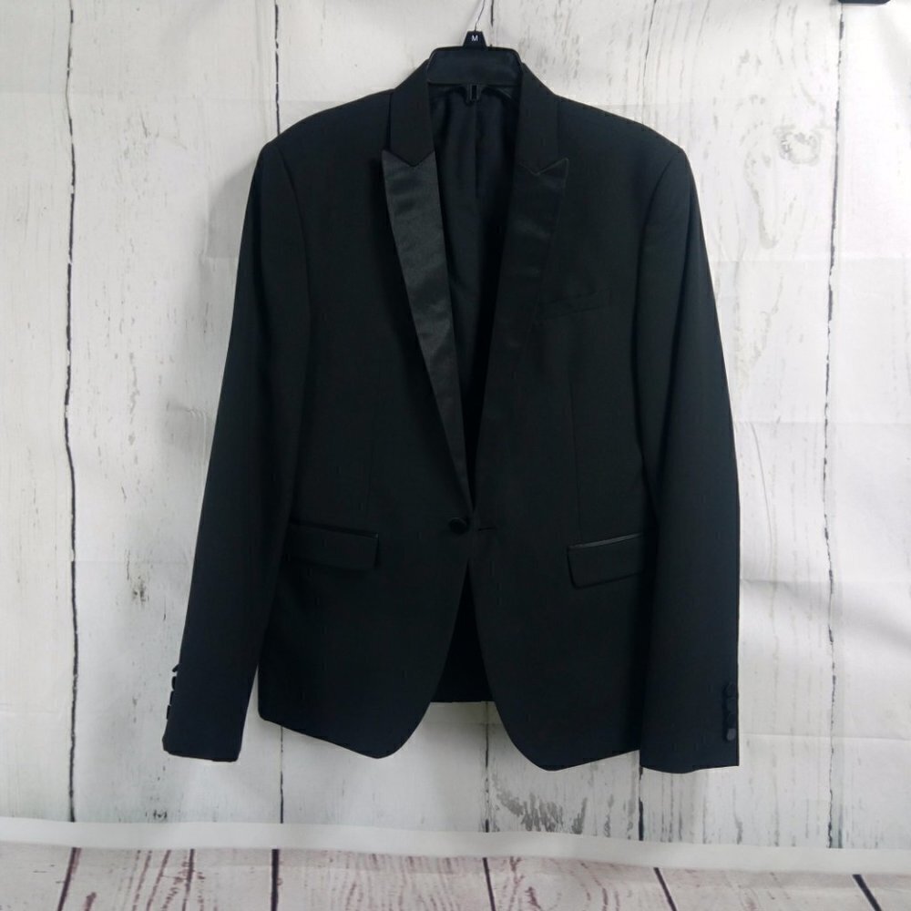 Asos 40S 1 Button Black Tuxedo Suit Blazer